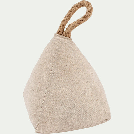 NIN - Cale-porte en sable et tissu - naturel H22cm