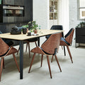 CALLISTINE - Table de repas extensible plaquée chêne - bois clair (8 à 12 places)