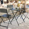 CERVIONE - Salon de jardin repas en acier - (2 places)