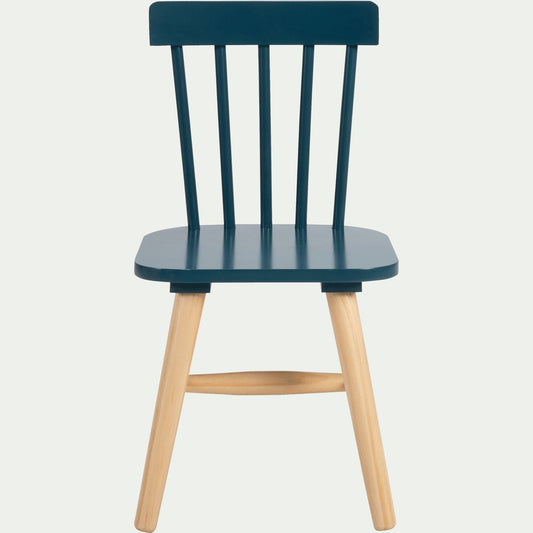 HELGA - Chaise enfant en bois - bleu figuerolles