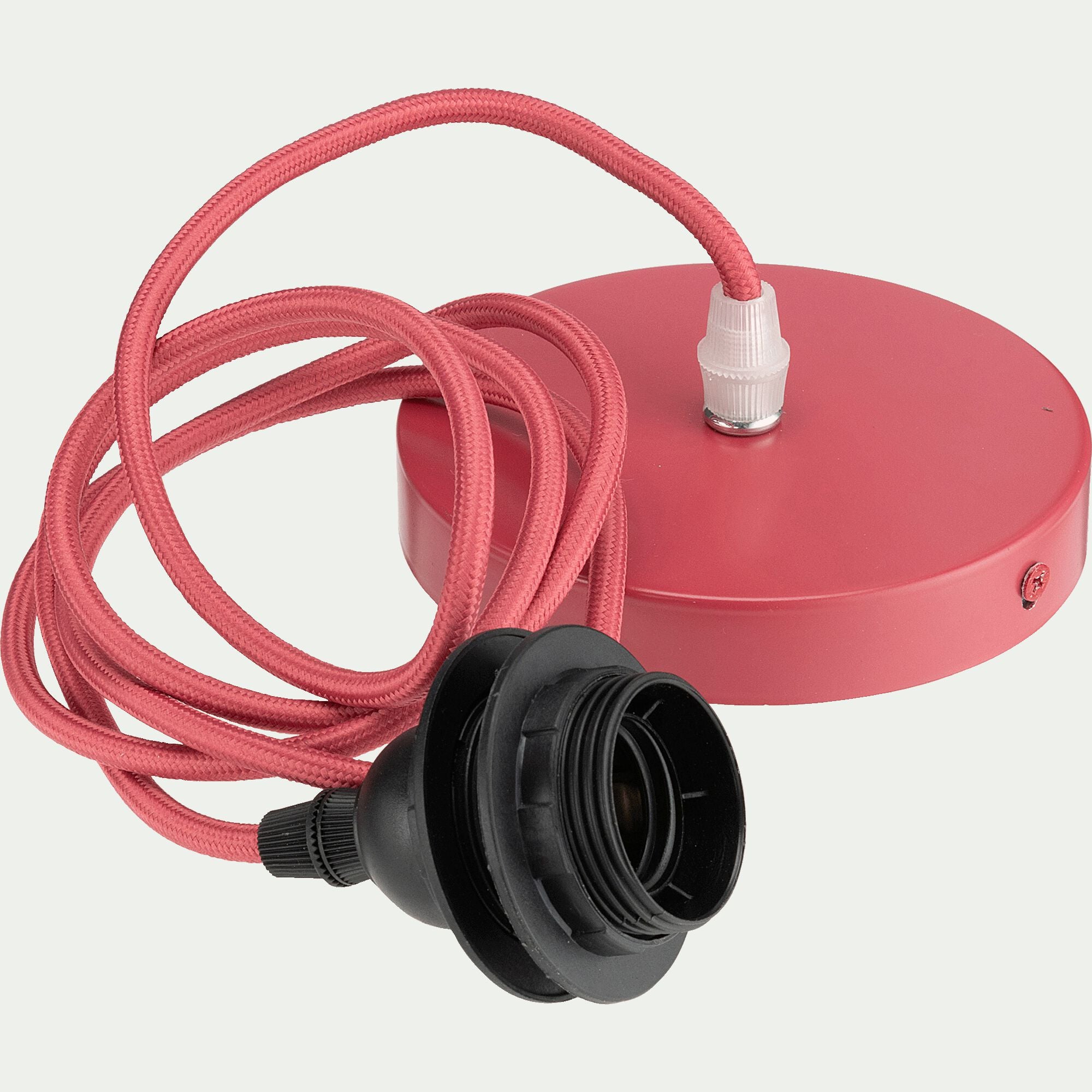 ARGUIN - Cordon électrique en tissu E27 L150cm - rouge arbouse