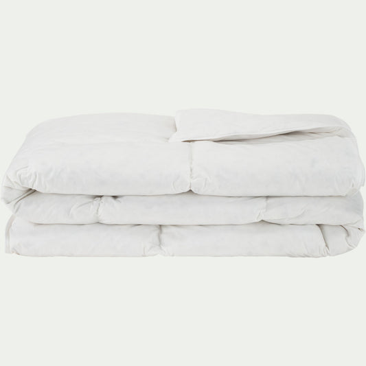 NAIA - Couette tempérée en duvet et plumettes de canard 260x240cm - blanc