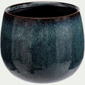 GIONA - Cache-pot en céramique D21cm - bleu niolon