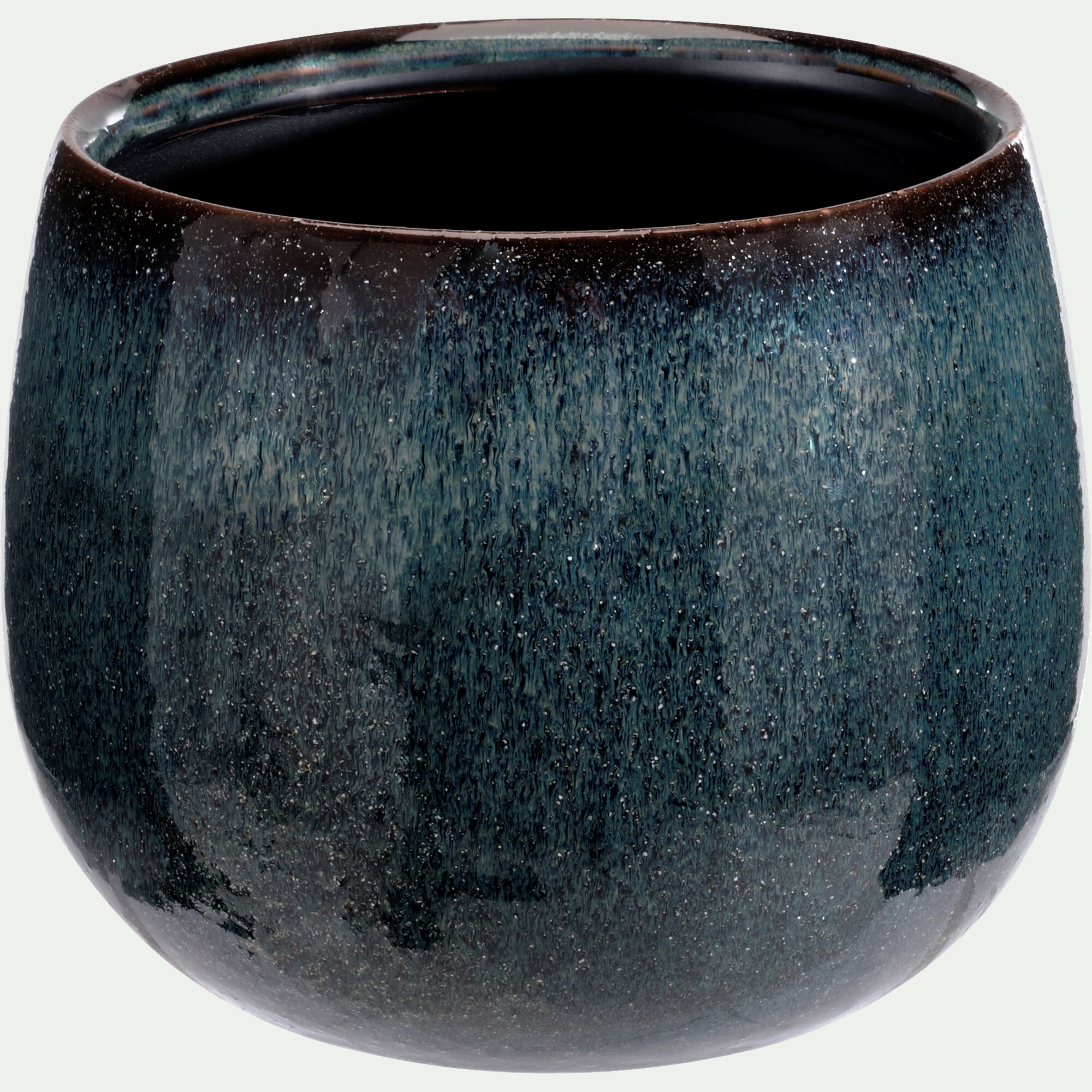 GIONA - Cache-pot en céramique D21cm - bleu niolon