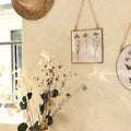 LYSAE - Cadre décoratif avec fleurs séchées 20x20cm - doré