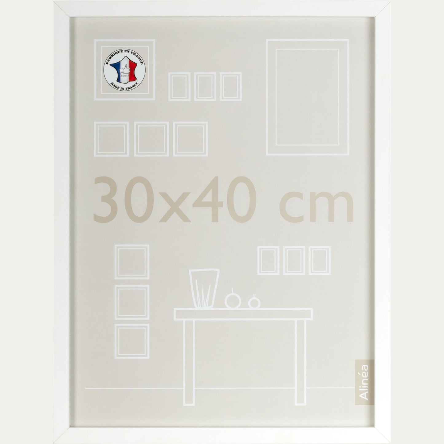 PAHA - Cadre photo en bois 30x40cm - blanc