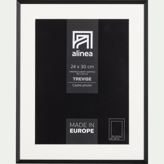 TREVISE - Cadre en aluminium 24x30cm - noir