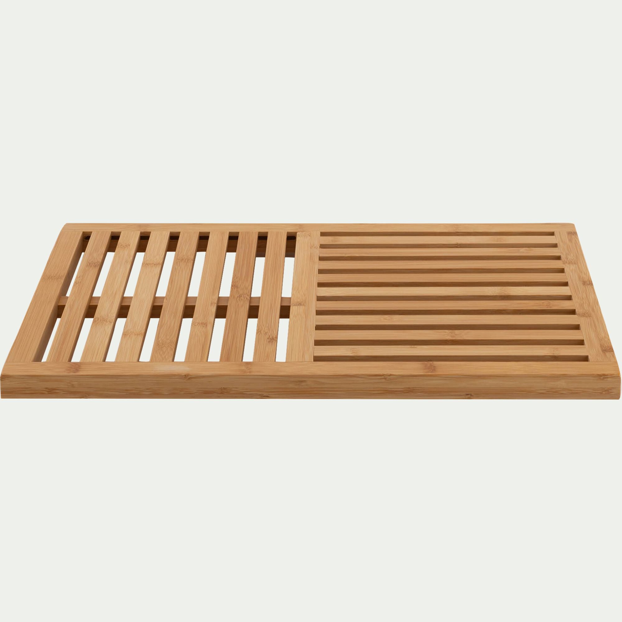 DONIE - Caillebotis de douche en bambou 56x36cm - naturel