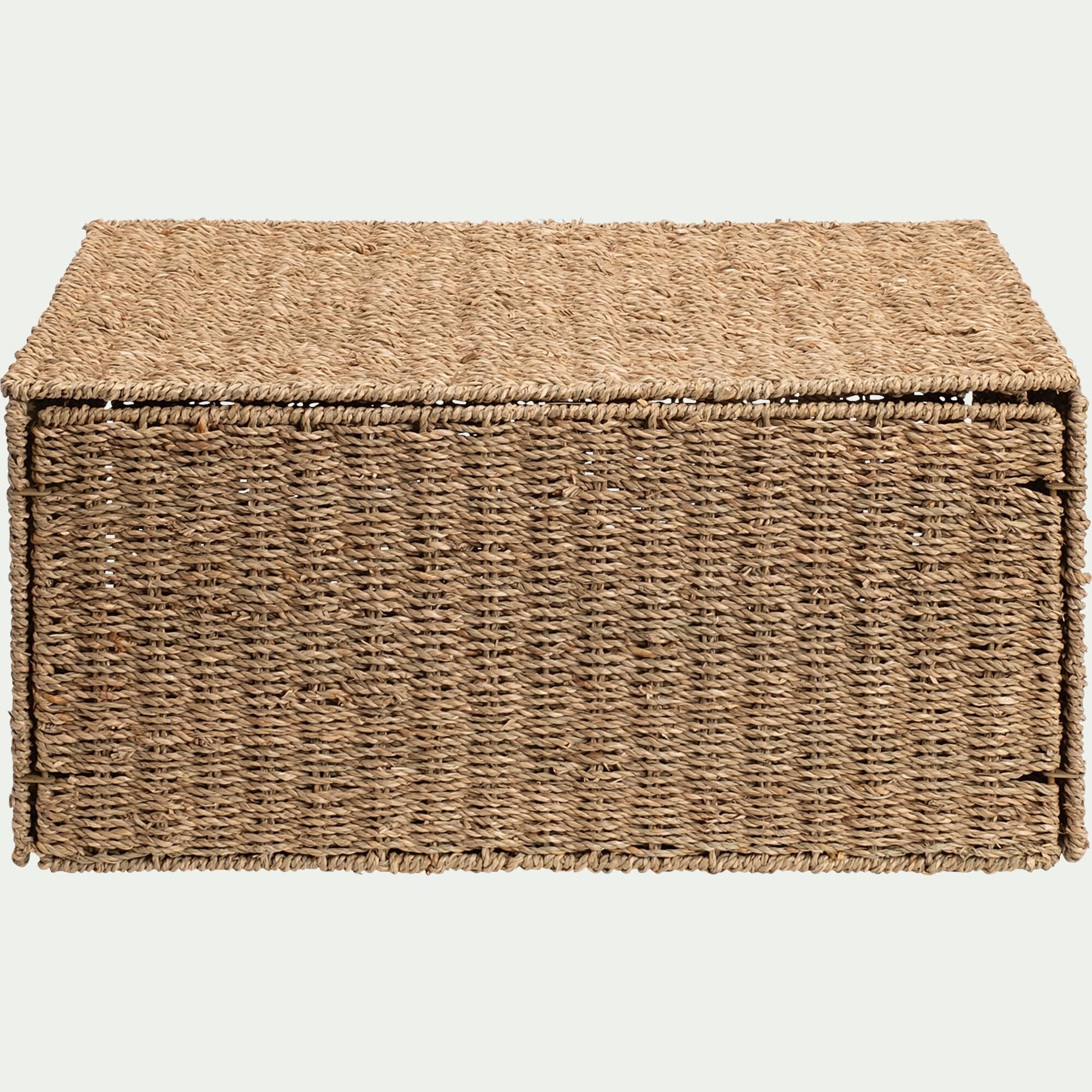 GARLABAN - Panier en jonc de mer H25xL55cm - naturel