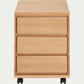 AGOSTA - Caisson de bureau 3 tiroirs en bois - naturel