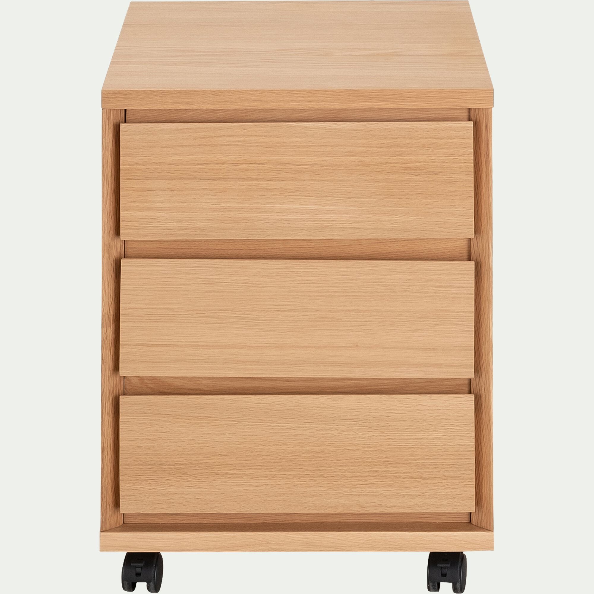 AGOSTA - Caisson de bureau 3 tiroirs en bois - naturel