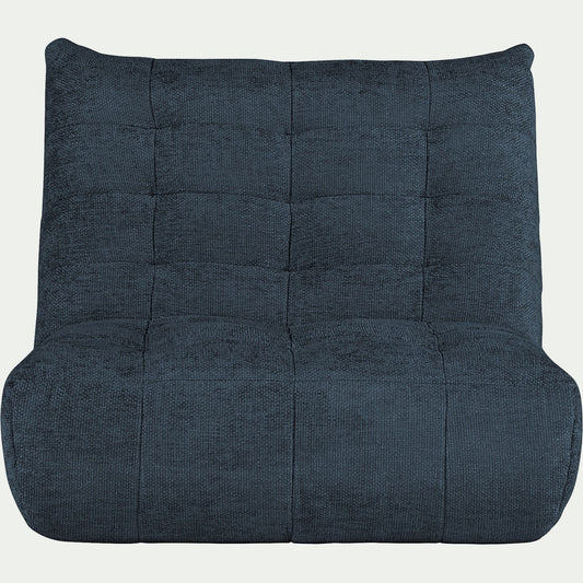 SCALO - Canapé 2 places fixe en tissu chenille - bleu marine