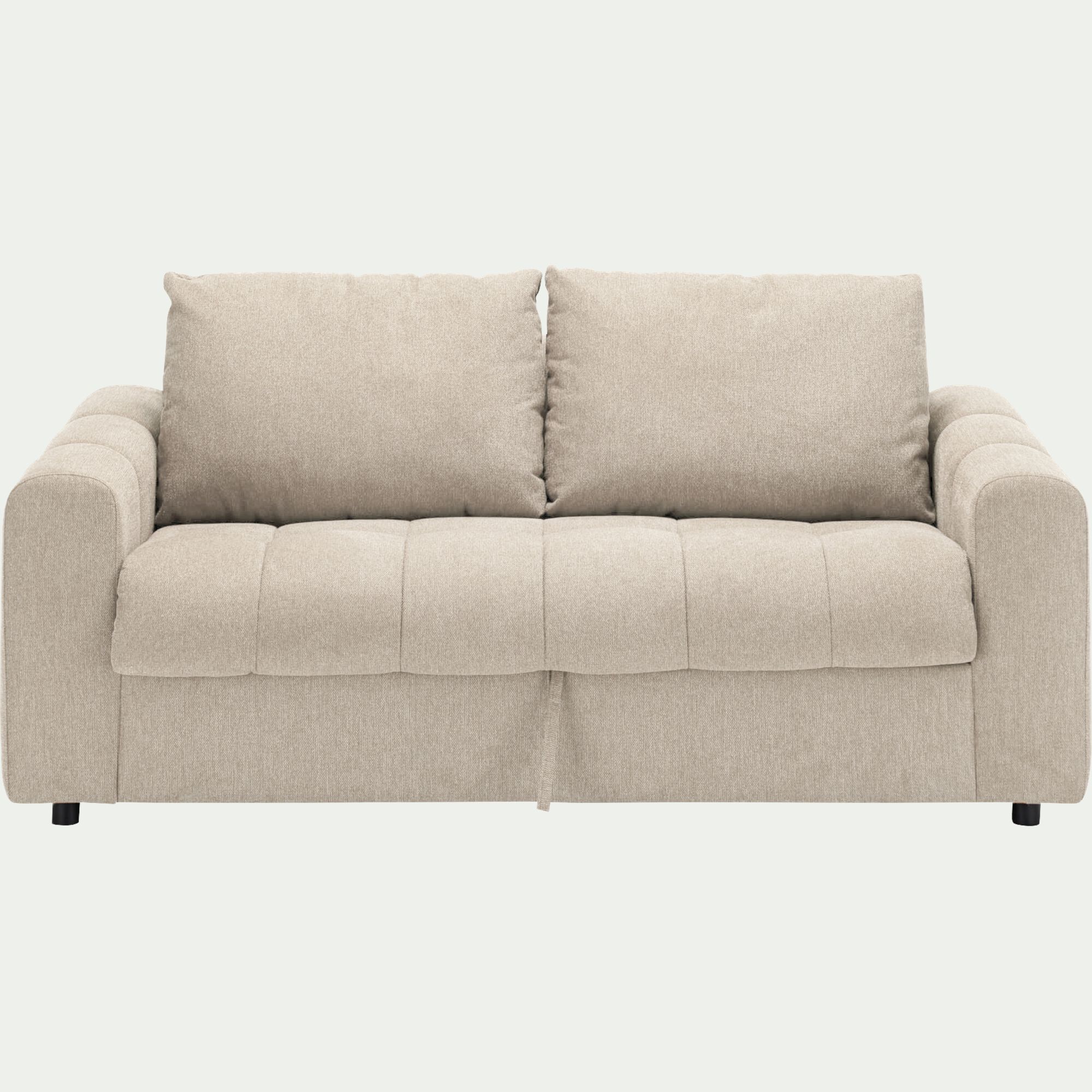 ATHOS - Canapé 3 places convertible en tissu Loft - beige roucas