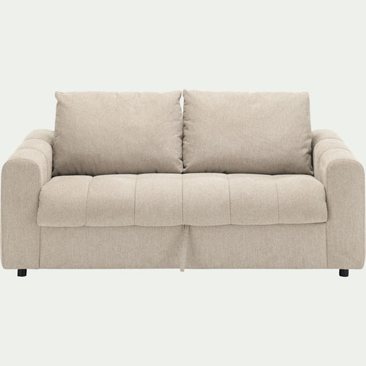 ATHOS - Canapé 3 places convertible en tissu Loft - beige roucas