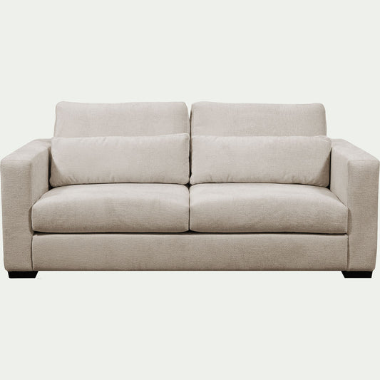 BATIS - Canapé 3 places fixe en tissu Genesis - beige