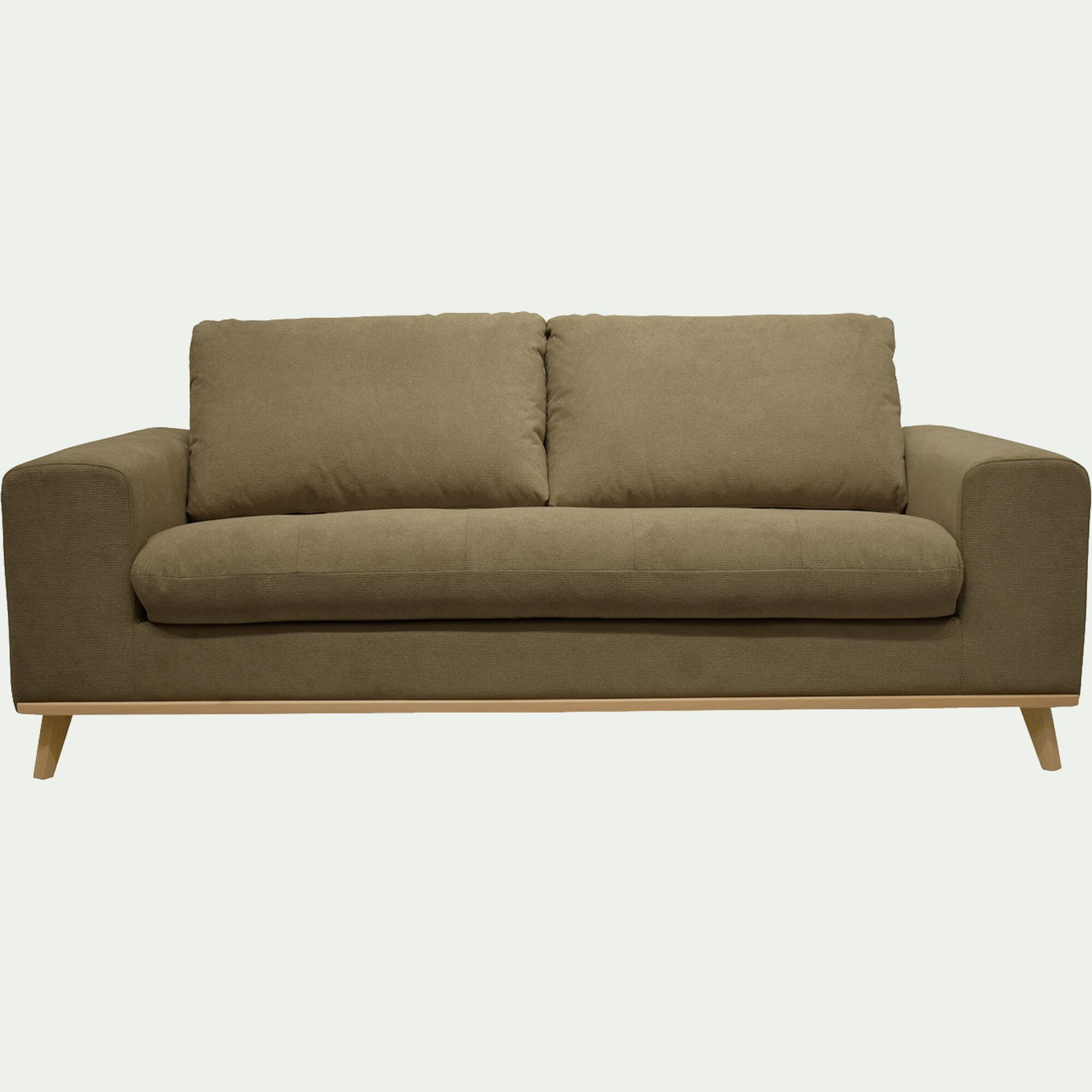 CAPIA - Canapé 3 places fixe en tissu crown - vert cèdre