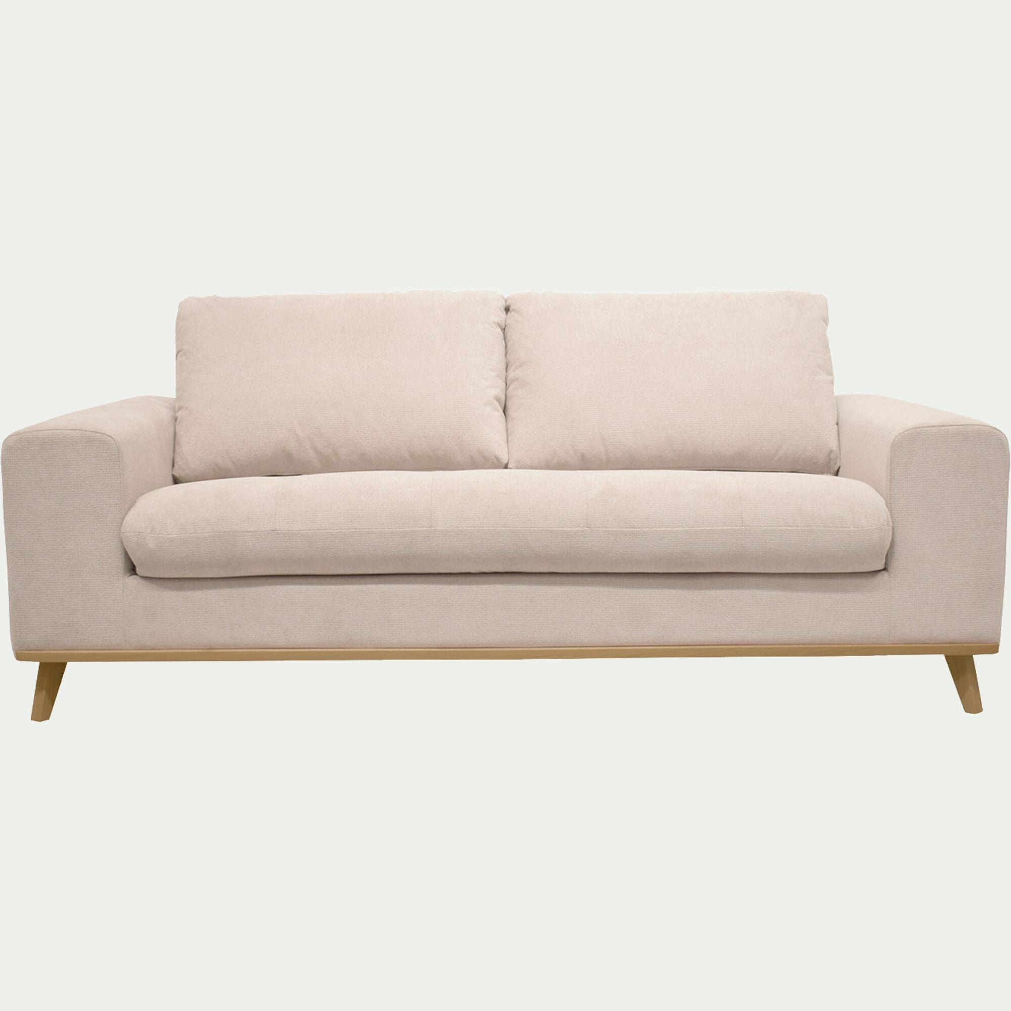 CAPIA - Canapé 3 places fixe en tissu crown - beige roucas