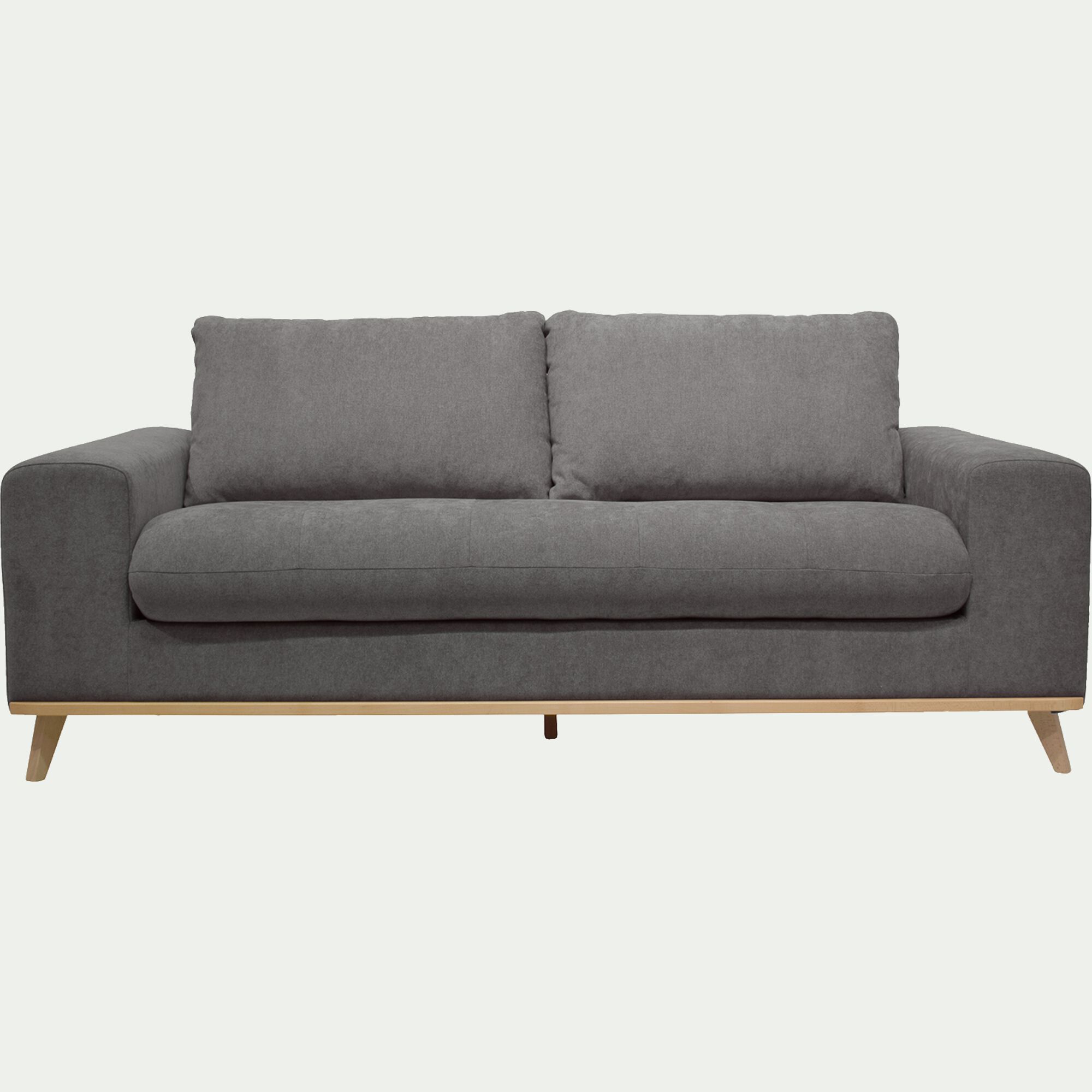 CAPIA - Canapé 3 places convertible en tissu Storm - gris moyen
