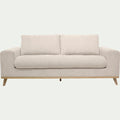 CAPIA - Canapé 3 places fixe en tissu Storm - beige roucas