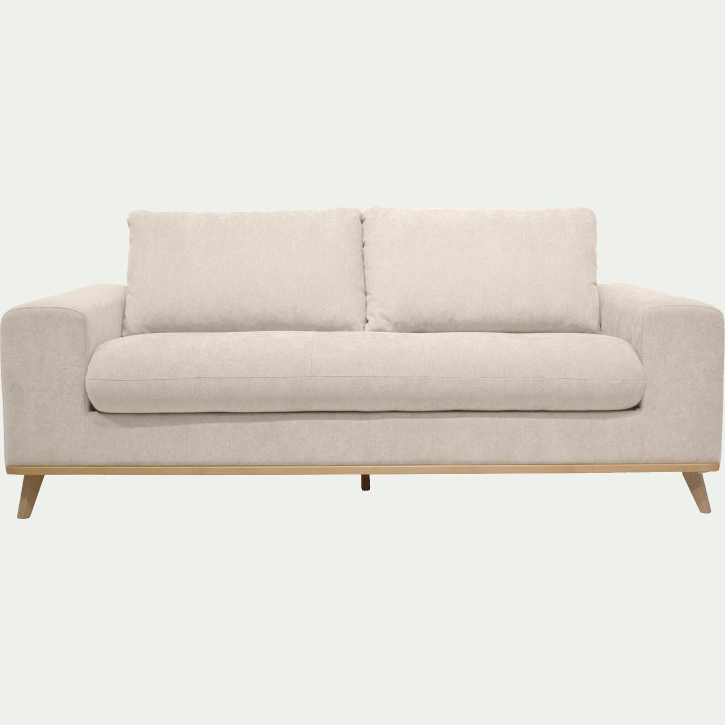 CAPIA - Canapé 3 places fixe en tissu Storm - beige roucas