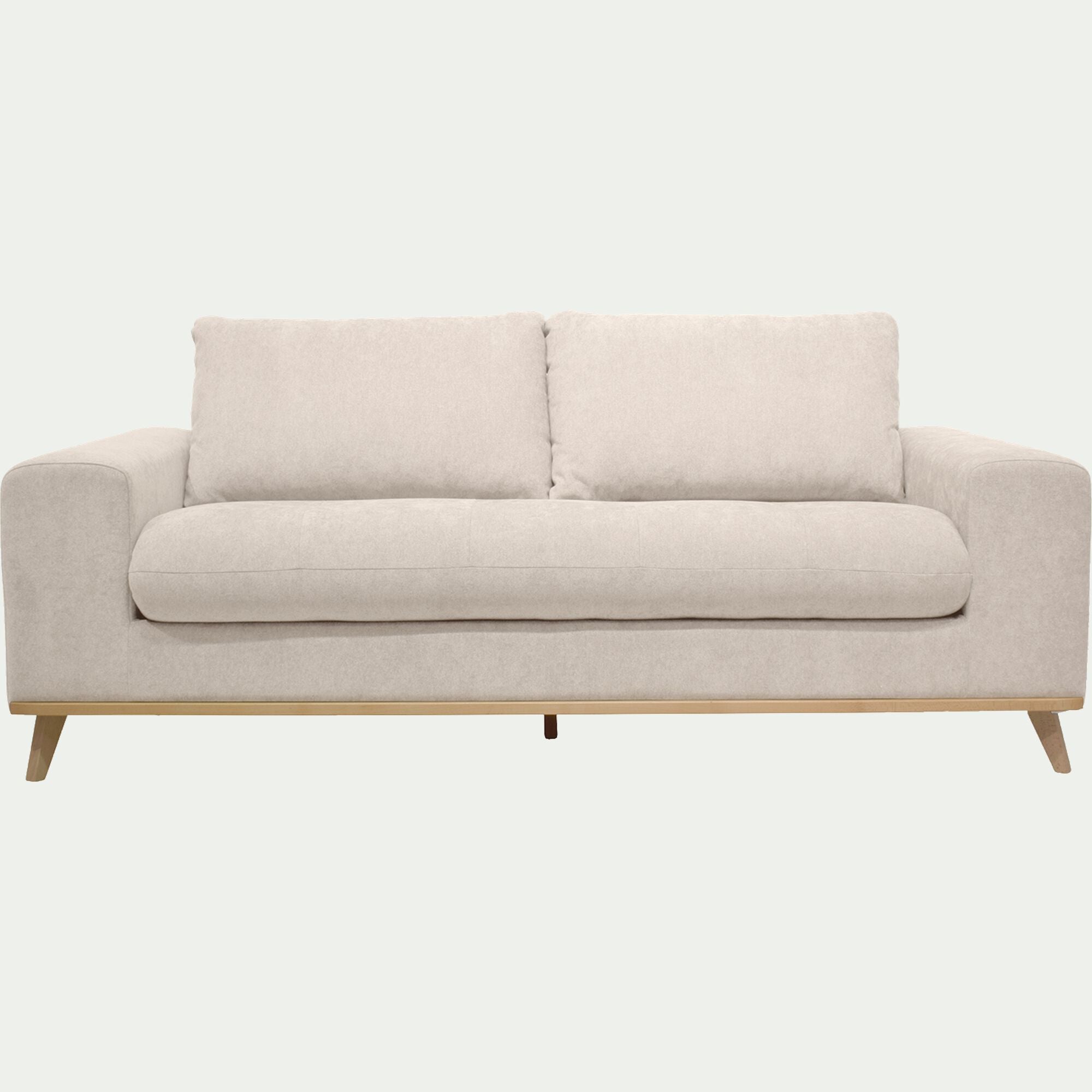 CAPIA - Canapé 3 places fixe en tissu Storm - beige roucas