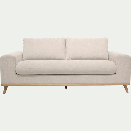 CAPIA - Canapé 3 places fixe en tissu Storm - beige roucas