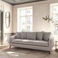 COLINE - Canapé fixe 3 places en tissu tramé - beige roucas