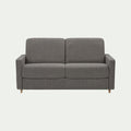 GAYA - Canapé 3 places convertible en tissu matelas densité 25kg/m3 - gris anthracite