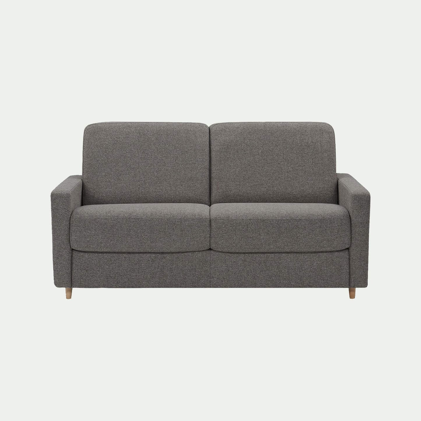GAYA - Canapé 3 places convertible en tissu matelas densité 25kg/m3 - gris anthracite