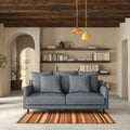 LENITA - Canapé 3 places convertible tissu mixte - gris ardoise