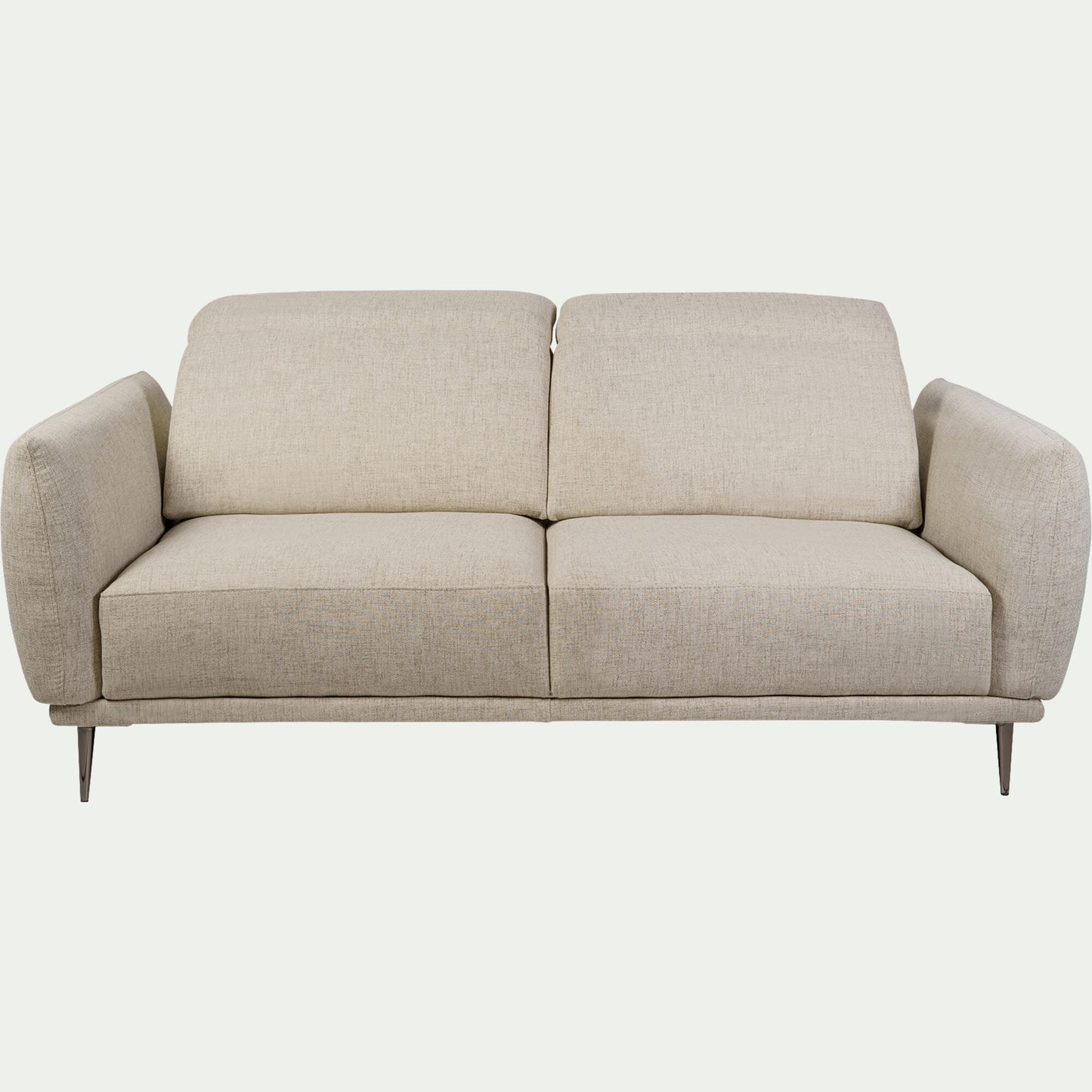 MARKO - Canapé 3 places fixe en tissu avec fonction avance-recul - beige roucas