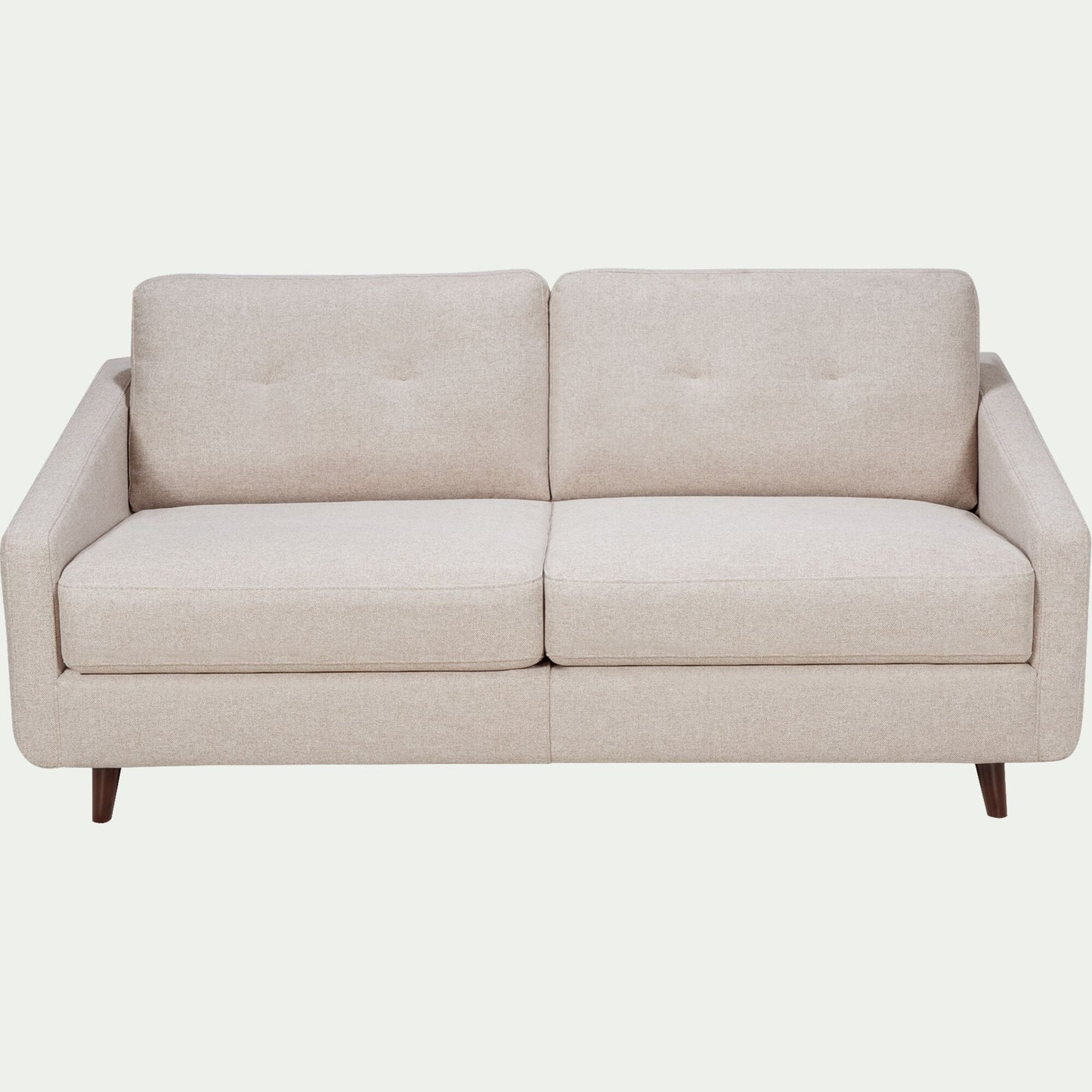 VALENT - Canapé 3 places convertible en tissu - beige roucas