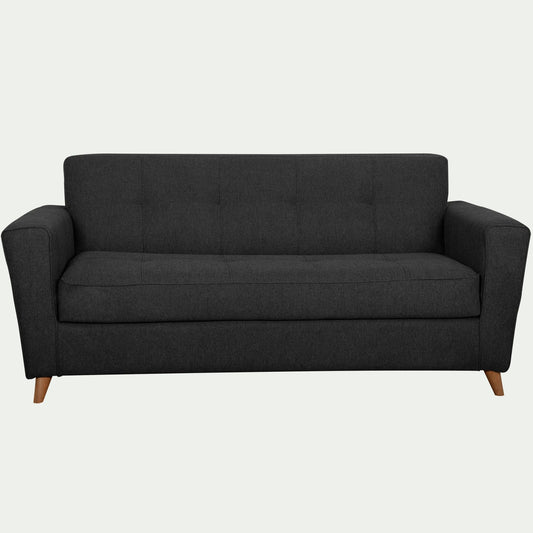 VICKY - Canapé 3 places convertible en tissu - gris anthracite