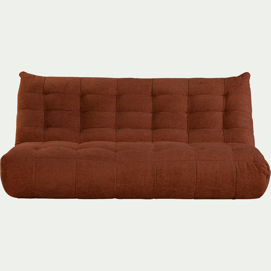 SCALO - Canapé 4 places en tissu chenille - brun rustrel
