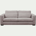 BATIS - Canapé 5 places fixe en tissu genesis - gris