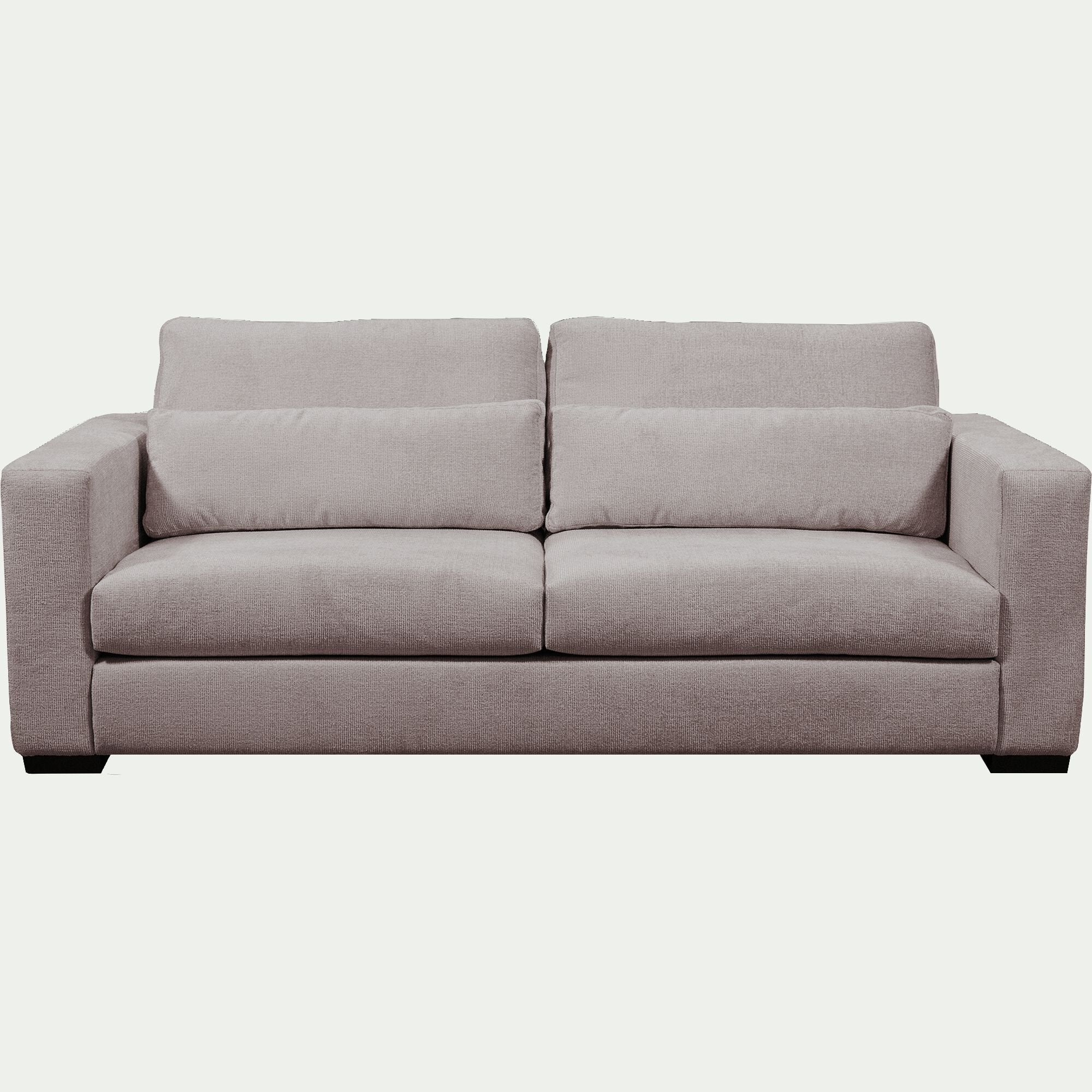 BATIS - Canapé 5 places fixe en tissu genesis - gris