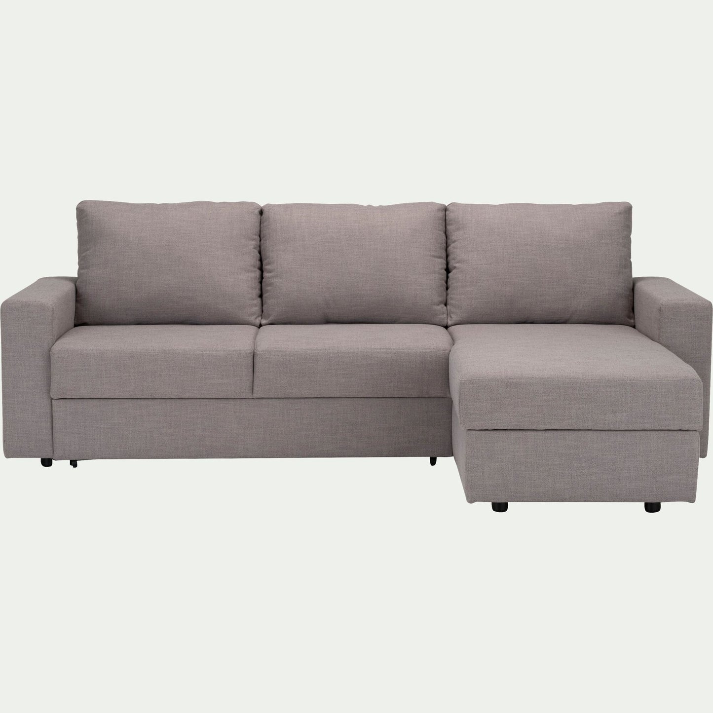HONORE - Canapé d'angle réversible convertible en tissu - gris borie