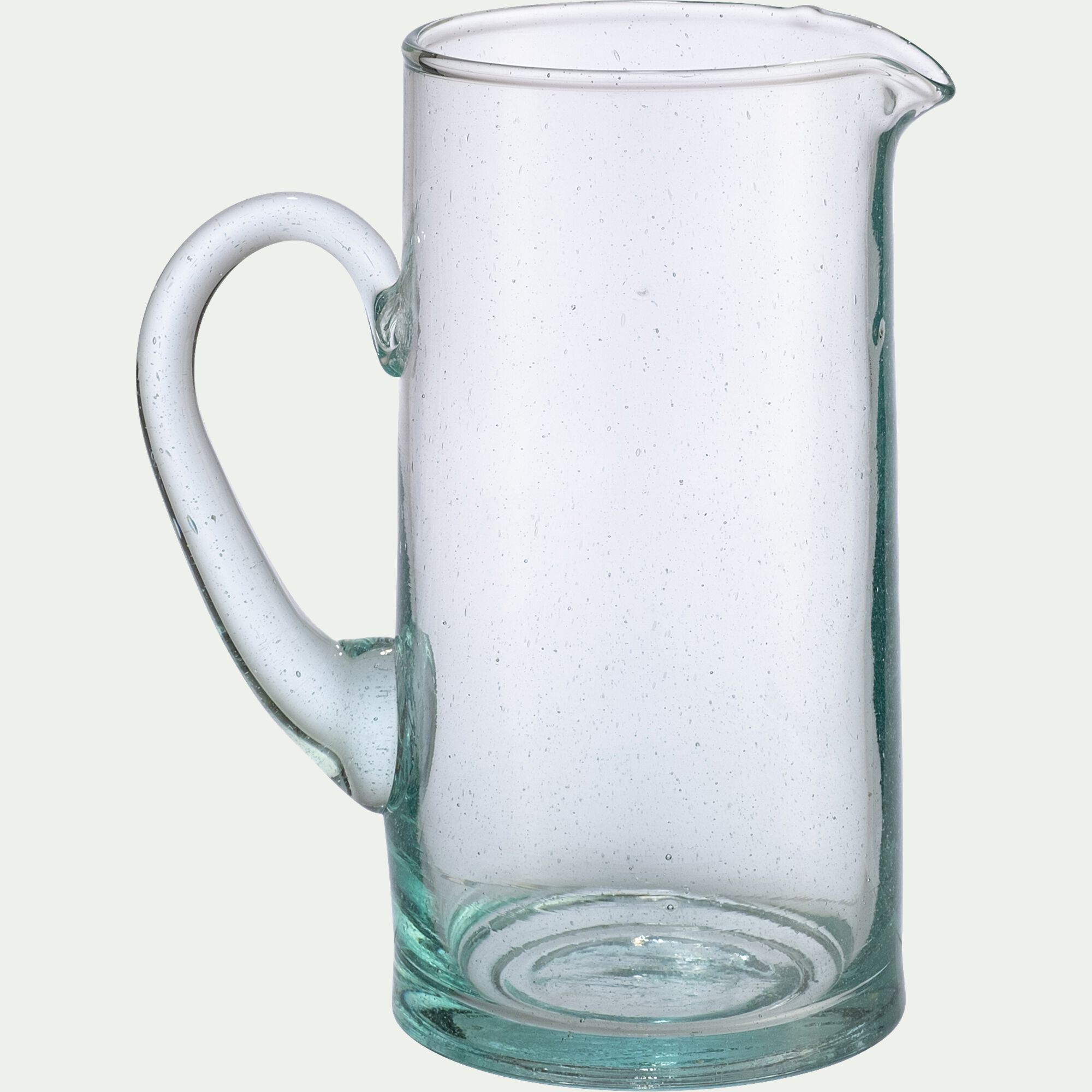 BELDI - Carafe avec anse en verre recyclé 1,1L - transparent
