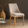 ABBY - Chaise en tissu - beige