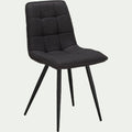 ALIZE - Chaise en tissu capitonné - noir