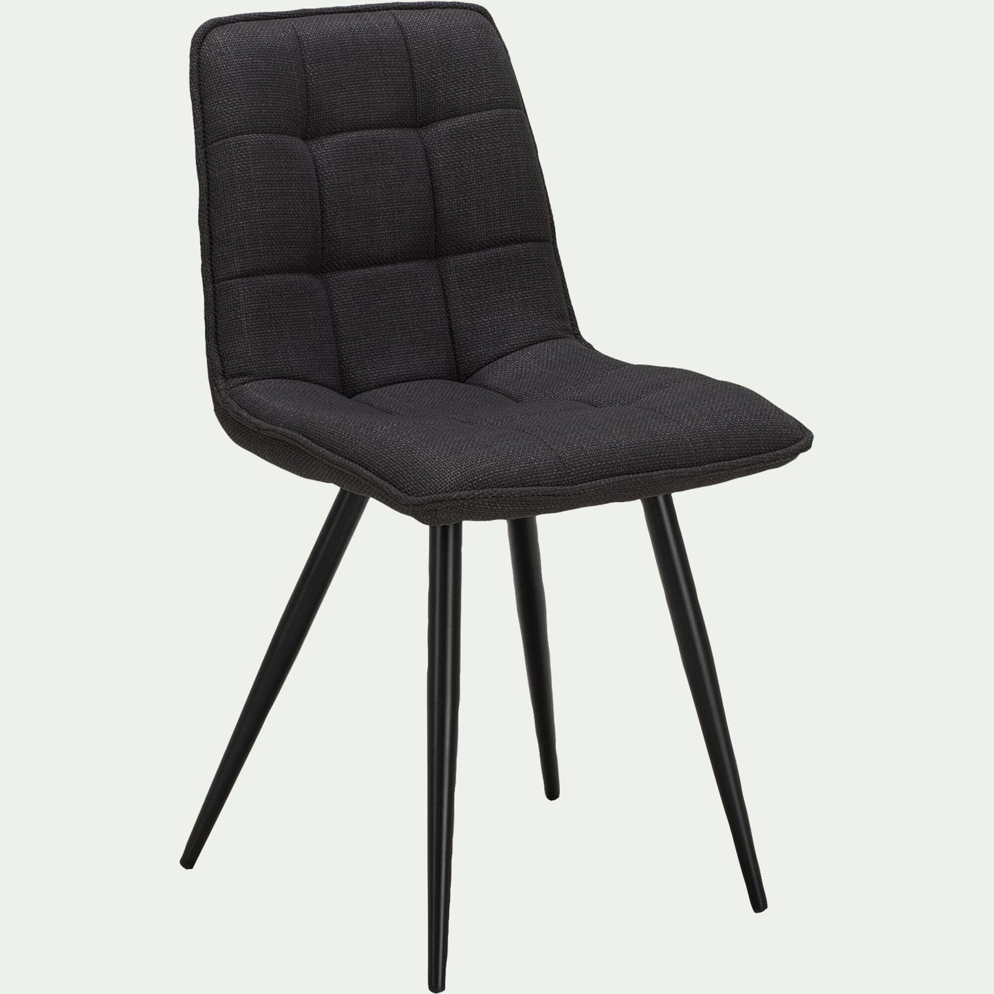 ALIZE - Chaise en tissu capitonné - noir