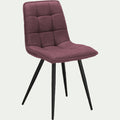 ALIZE - Chaise en tissu capitonné - prune