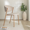 CASSANDRE - Chaise de repas épurée en tissu - beige