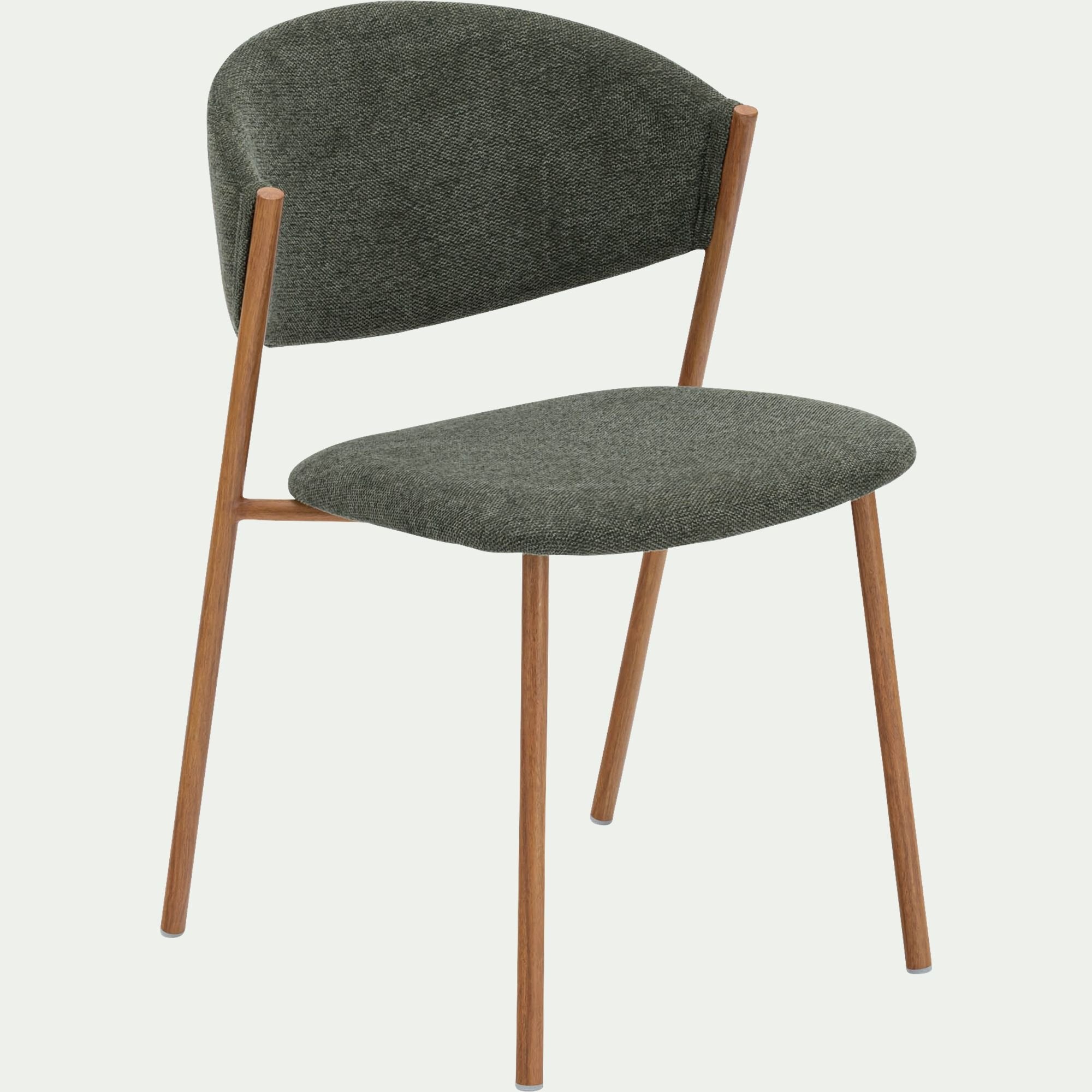 CASSANDRE - Chaise de repas épurée en tissu - vert