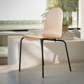 IZA - Chaise avec coque en contreplaqué moulé de hêtre - bois clair