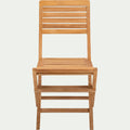 LALE - Chaise de jardin pliante en teck - bois clair