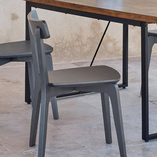 SUZIE - Chaise en bois - gris restanque