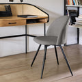 FIONA - Chaise de bureau pivotante en tissu - gris vésuve