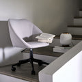 LESTAQUE - Chaise de bureau en tissu à roulettes - gris