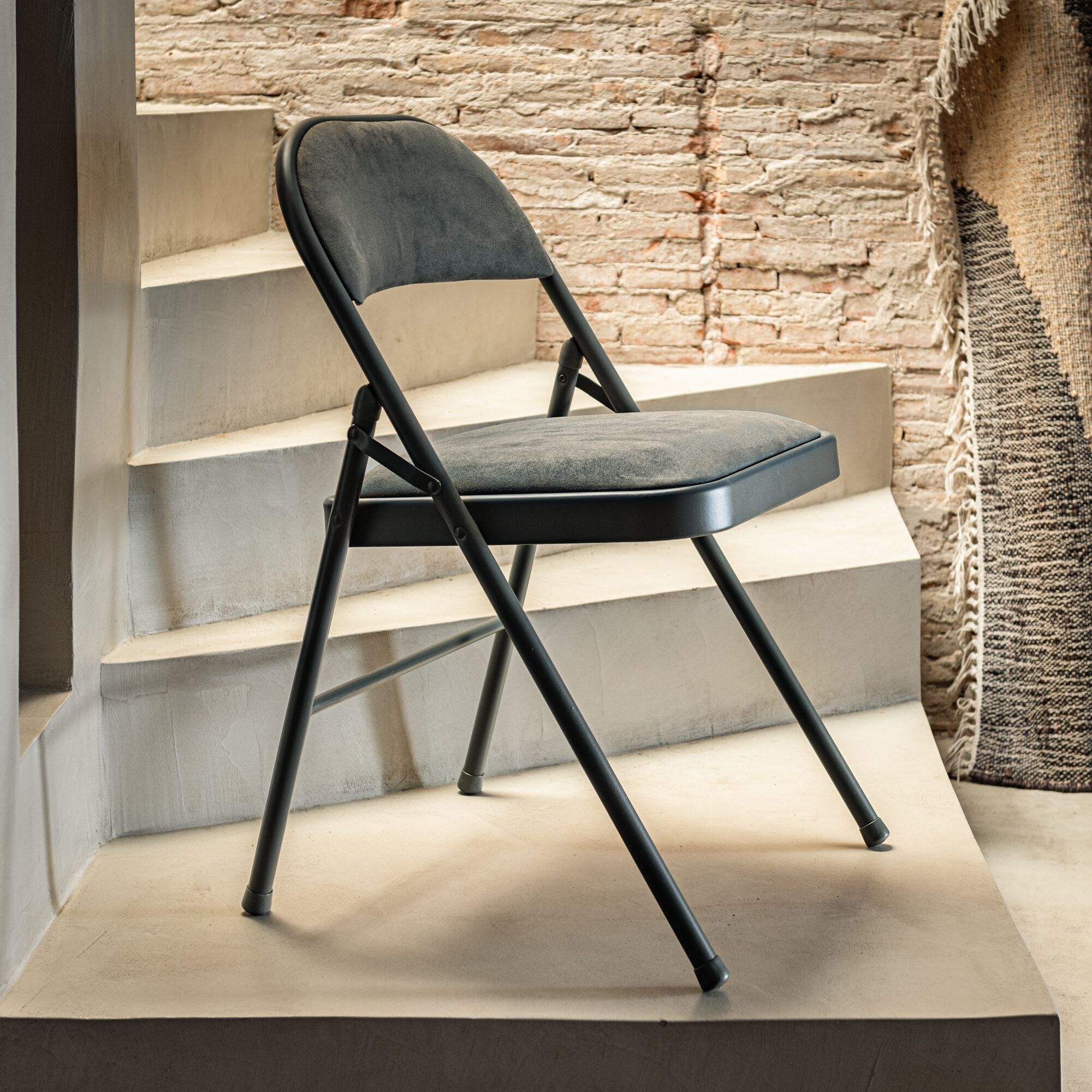 CASTA - Chaise pliante en métal et tissu - vert